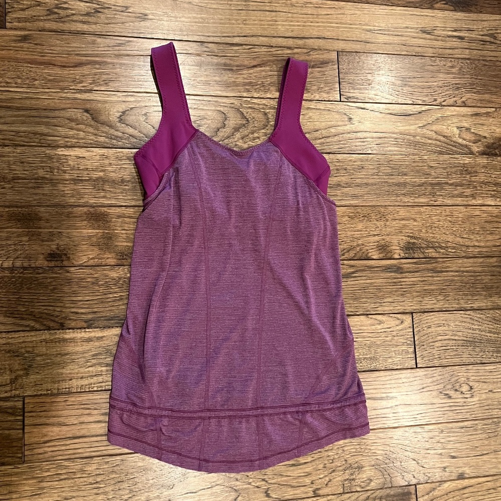 Lululemon Tank with Built-in Bra, Size 8, Purple